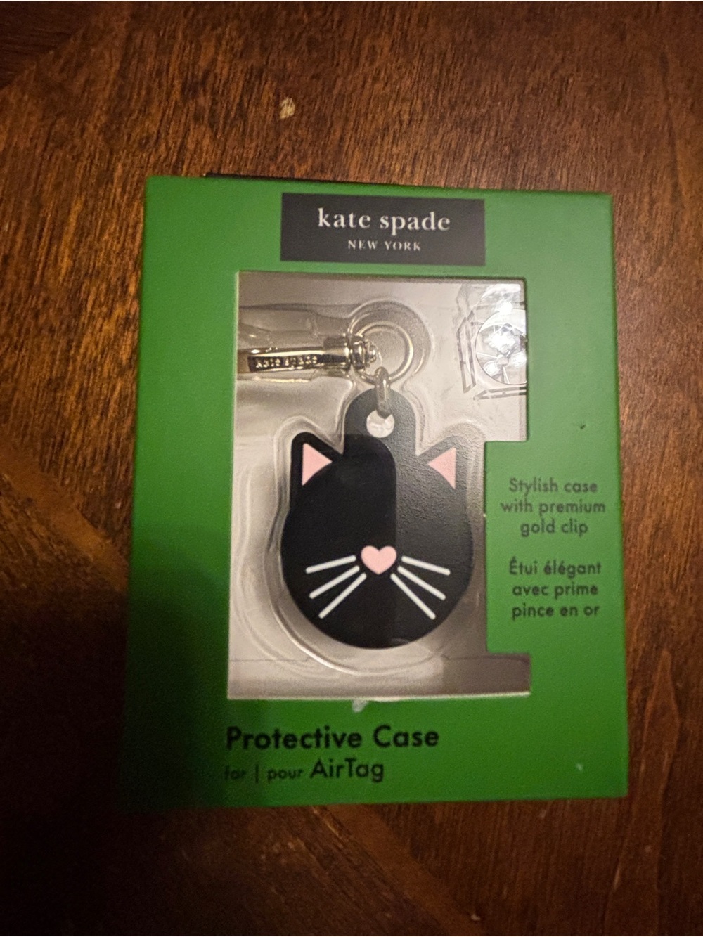 NWT Kate Spade Black Cat AirTag Protective Case